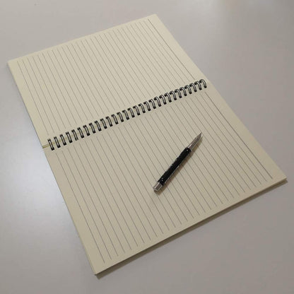 YUREE Spiral Notebook/Spiral Journal Lined, B5 Hard Kraft Cover Wire Bound Notebook Ruled, 70 Sheets (140 Pages), 10.5" x 7.3", Brown