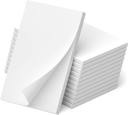 Note Pads 4x6, 6 Pack Mini Blank Notepad 4x6, Small Notepads 4x6 Paper Pads, Scratch Pads 4x6 Small Pads of Paper, Memo Pads 4x6, White Server Note Pad Paper, Small Pocket Notebook 4x6, 50 Sheets/Pad