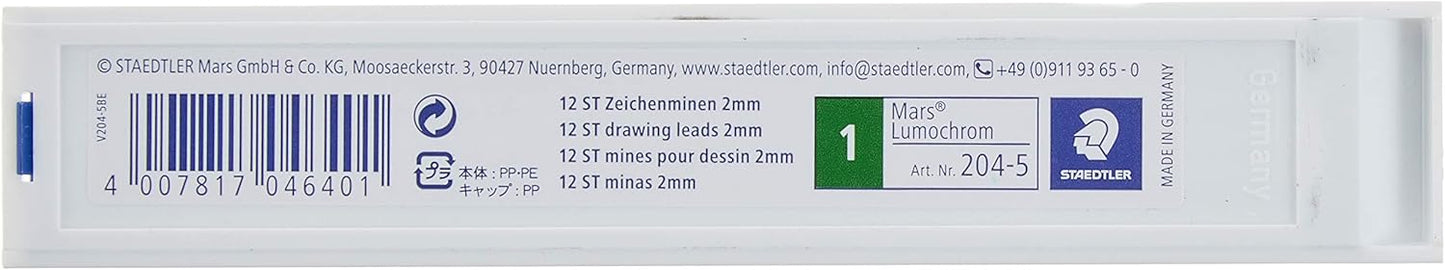 Staedtler Mars Lumochrom 204 - Case of 12 Drawing Leads 2 mm Assorted