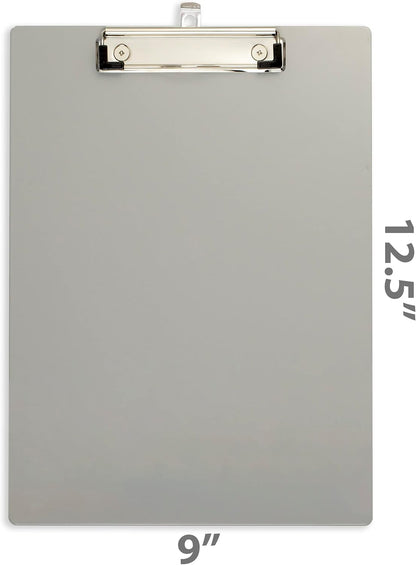 Officemate Aluminum Magnetic Clipboard with Low Profile Clip, Silver (83217)