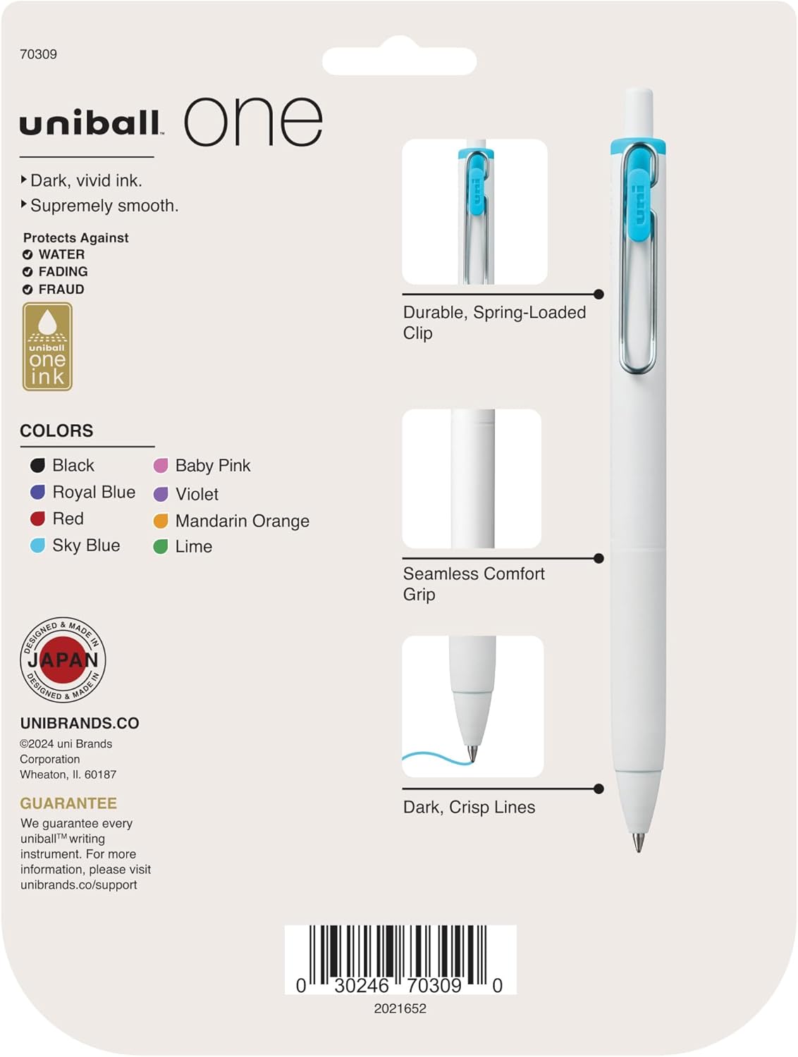 Uni-Ball One Black Retractable Gel Pens 4 Pack with Medium Points, Uni-Ball Click Pens are Fraud Proof and the Best Office, School, and Bible Pens