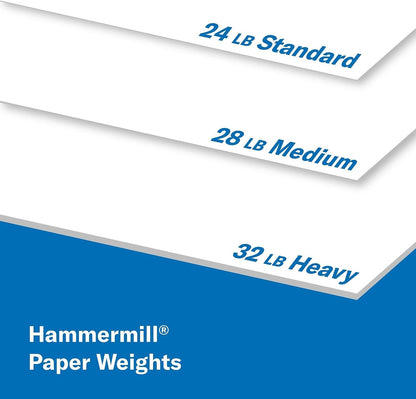 Hammermill Printer Paper, Premium Multipurpose Paper 20 lb, 8.5 x 11-5 Ream (2,500 Sheets) - 97 Bright, Made in the USA, 105910C
