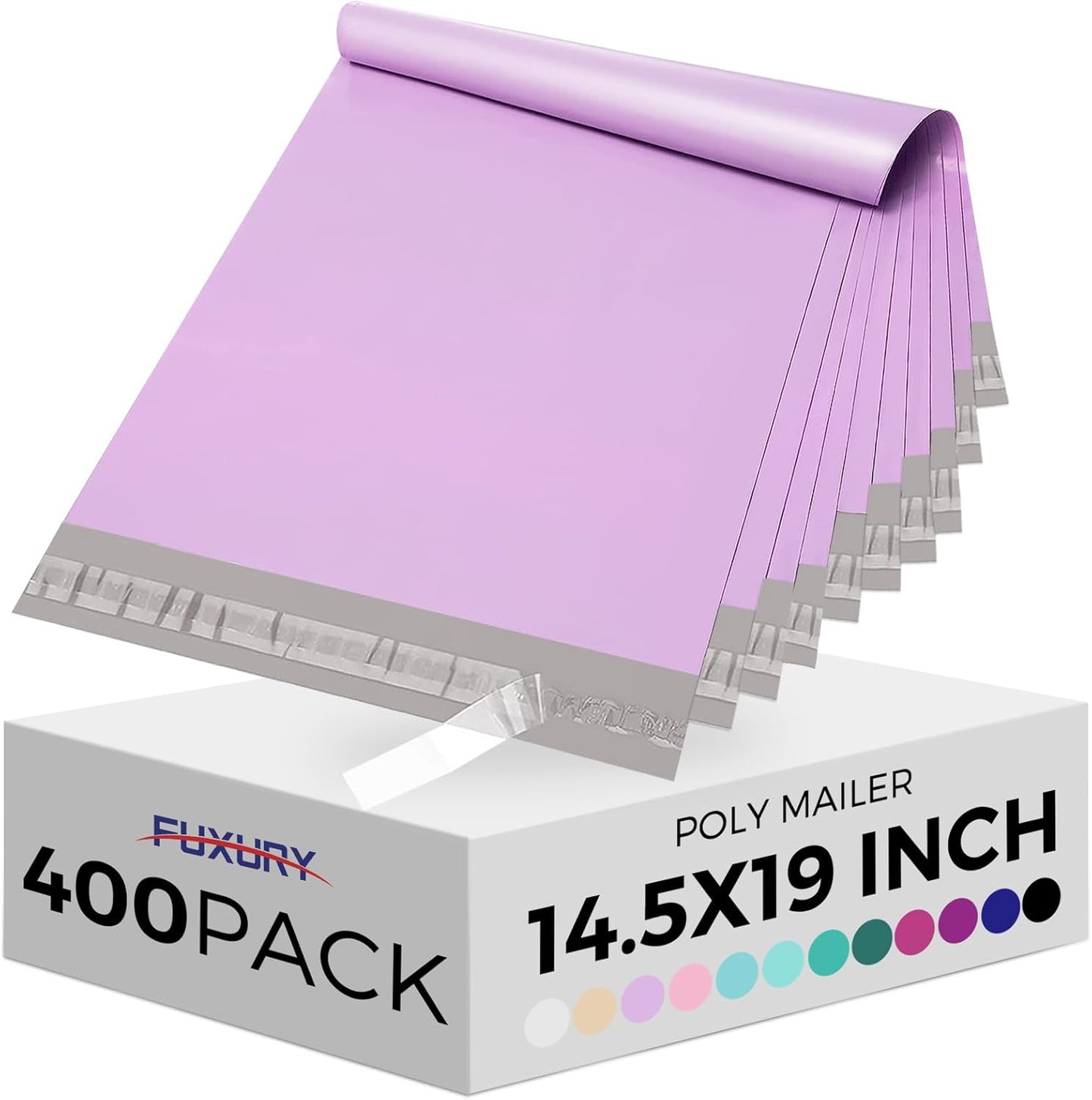 Fuxury Poly Mailers 10x13 Inch 100 Pack,Shipping Bags for Clothing,Strong Adhesive Mailing Envelopes,Heavy Duty Self Seal Plastic Postal Return Package Bags for Books Accessories Business,White