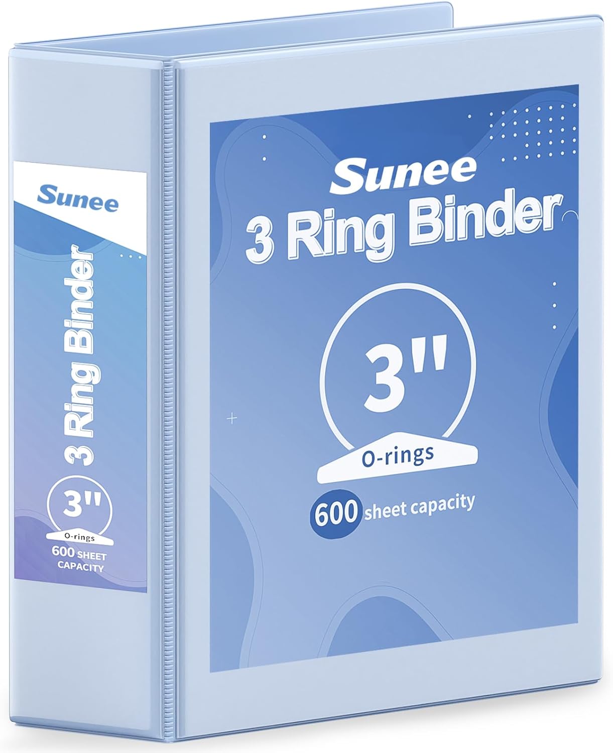 SUNEE 3 Ring Binder 3 Inch 1 Pack, Clear View Binder Three Ring PVC-Free (Fit 8.5x11 Inches) for School or Office Supplies, Pink