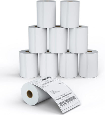 MFLABEL 4x6 Thermal Shipping Labels - 2 Rolls of 250, Perforated & Smudge-Proof Direct Thermal Labels Compatible with Rollo, Zebra, for Amazon UPS FedEx Shopify