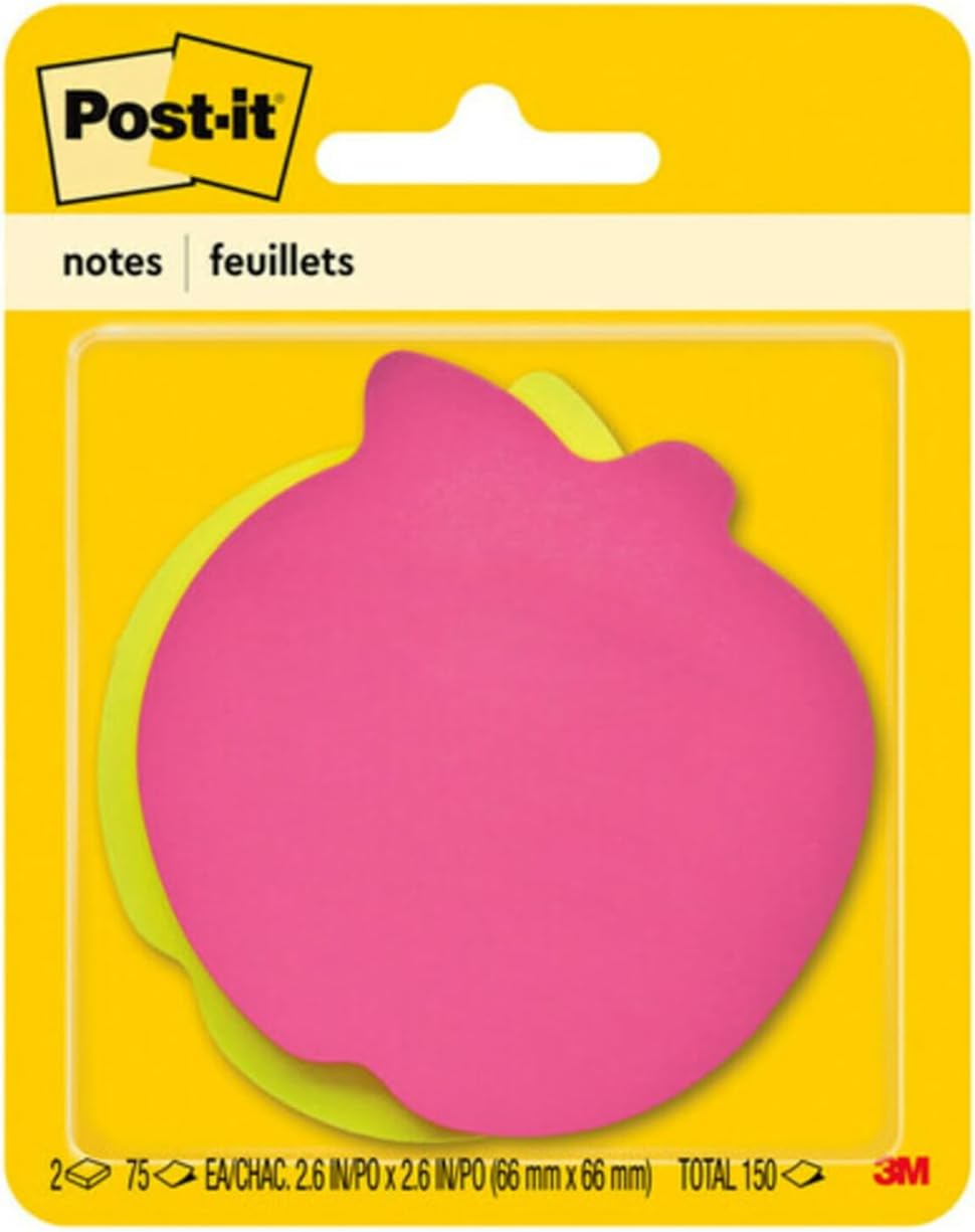 Post-it Notes, Daisy Shape, Assorted Colors, 2.6x2.6 in, 2 Pads, 75 Sheets/Pad (7350-DSY)