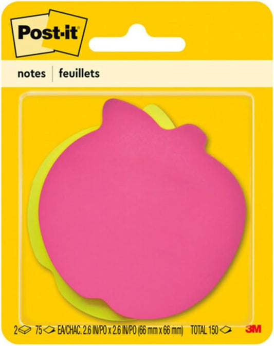 Post-it Notes, Daisy Shape, Assorted Colors, 2.6x2.6 in, 2 Pads, 75 Sheets/Pad (7350-DSY)