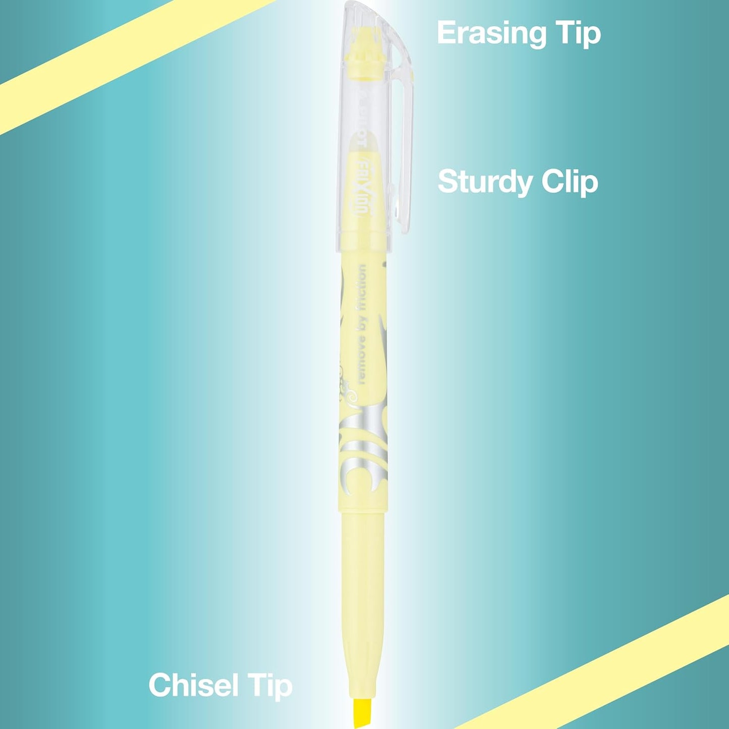 Pilot FriXion Light Pastel Erasable Highlighters, Chisel Tip, Pack of 36, Assorted Aesthetic Highlighters - Ideal for School, Journaling, and Office Use