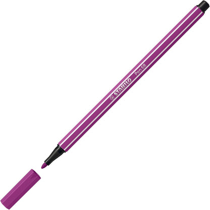 STABILO - Pen 68 - Premium Fibre-Tip Pen - Pack of 18 - Soft colors