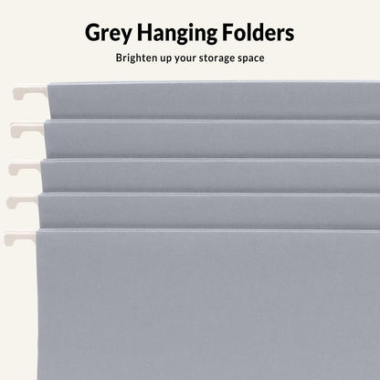 SUNEE Hanging File Folders, 25 Pack Letter Size Hanging File Folders with 1/5-Cut Tabs, Ideal for Home and Office Organization and Papers Classification, Bright Neon Pink