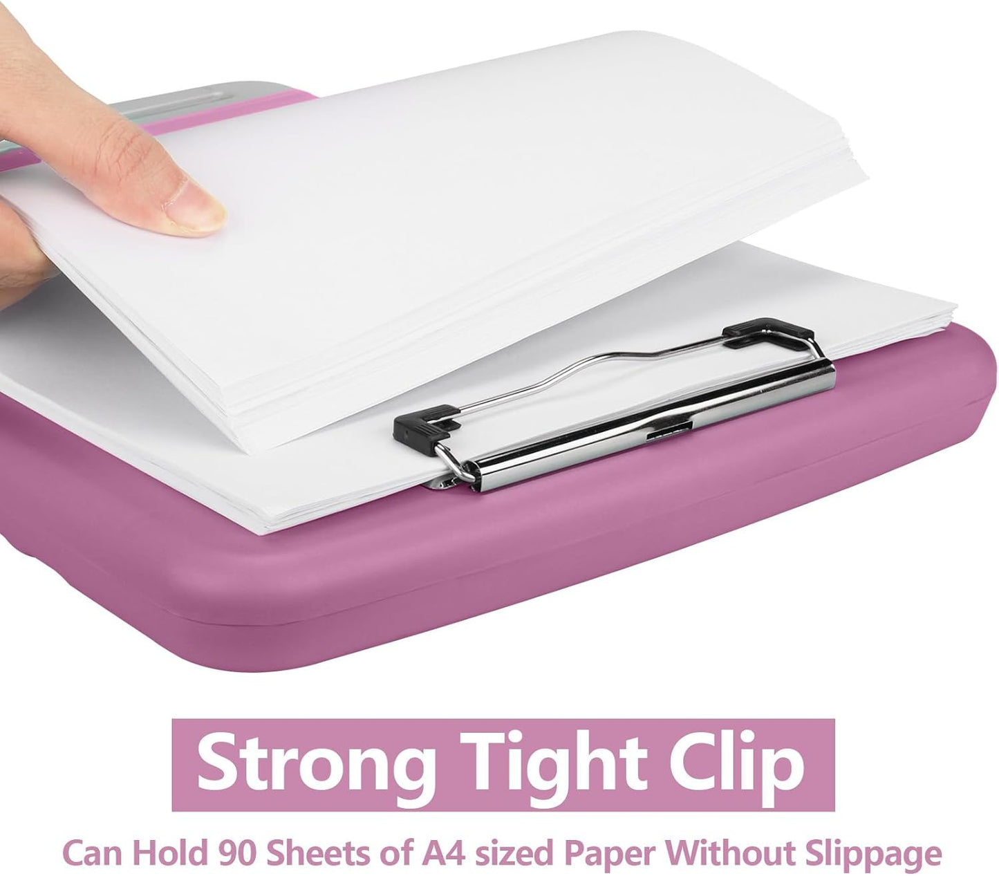 SFLHHDM Purple Clipboard, Clip Boards 8.5x11, Teacher Clipboards with Storage, Plastic Clipboard with Pen Holder, Clipboards Storage for Women Teachers Work, School & Office Supplies