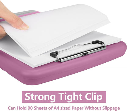 SFLHHDM Purple Clipboard, Clip Boards 8.5x11, Teacher Clipboards with Storage, Plastic Clipboard with Pen Holder, Clipboards Storage for Women Teachers Work, School & Office Supplies