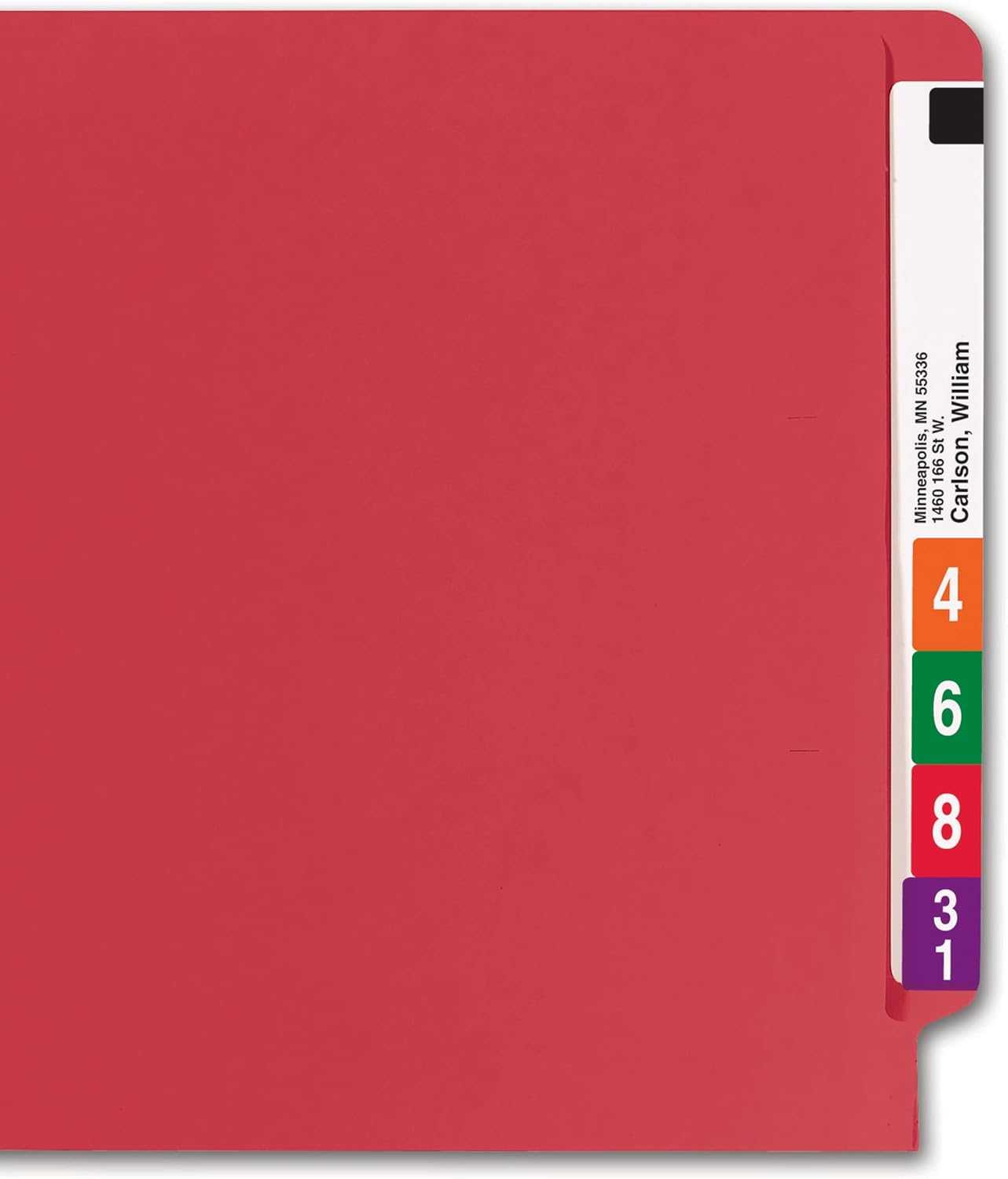Smead End Tab File Folder, Shelf-Master Reinforced Straight-Cut Tab, Letter Size, Green, 100 per Box (25110)
