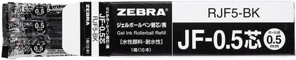Zebra B-RJF3-BK Gel Ballpoint Pen Refill, Sarasa, JF-0.3 Lead, Black, 10 Count