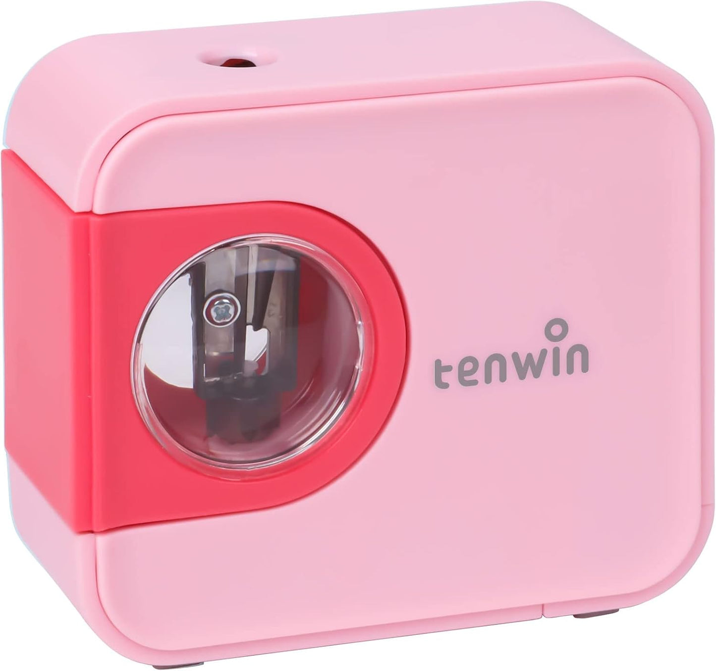 tenwin Portable Electric Pencil Sharpener, Pencil Sharpeners Battery Operated, Tungsten Steel Blade to Fast Sharpen, Kids Pocket Sharpener, Fit to 6-8mm No.2/Colored Pencils, School/Office/Home (Blue)