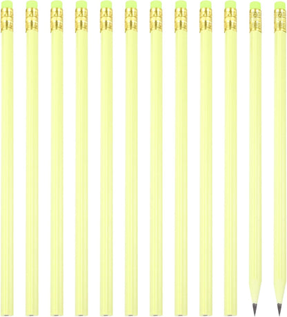 PATIKIL Round Pencils, 12 Pack Triangle HB Graphite Pencil Woodcase Wooden Pencils with Eraser for Classroom Office Writing Drawing Supplies, Pink