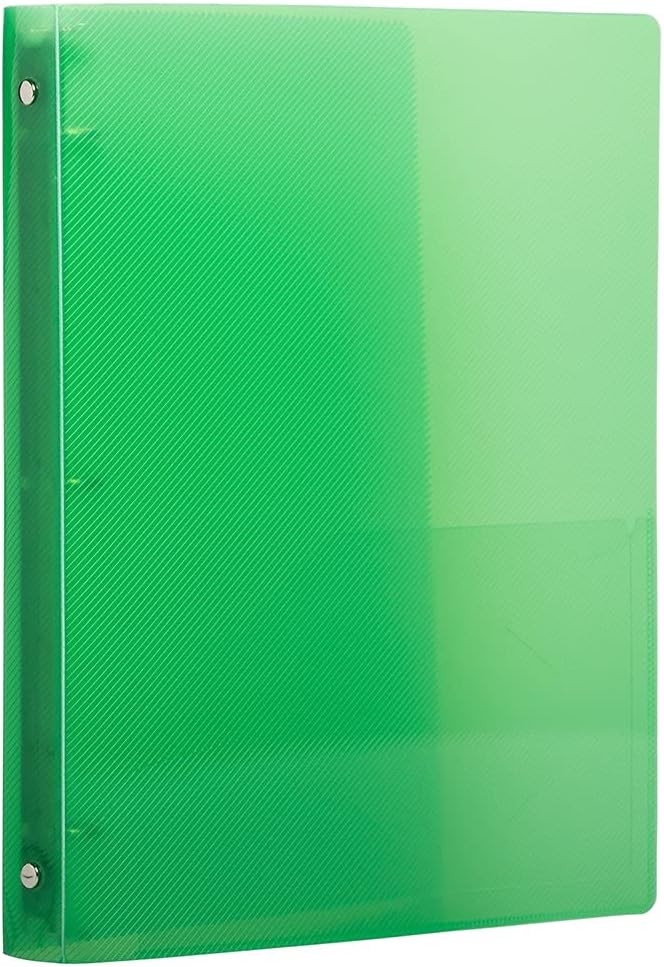 JAM PAPER Plastic 0.75 inch Binder - Clear 3 Ring Binder - Sold Individually