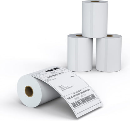MFLABEL 4x6 Thermal Shipping Labels - 2 Rolls of 250, Perforated & Smudge-Proof Direct Thermal Labels Compatible with Rollo, Zebra, for Amazon UPS FedEx Shopify