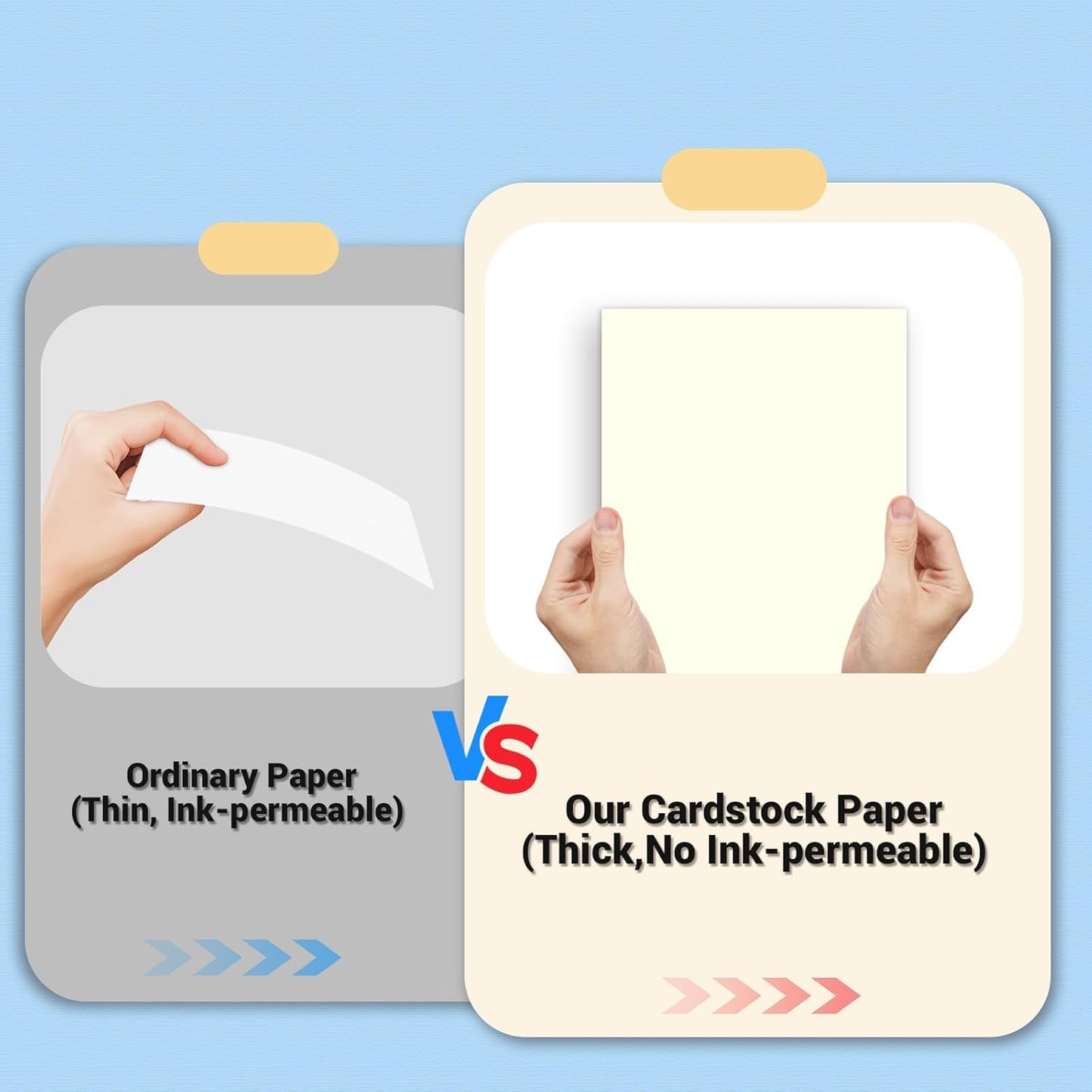 Cardstock 8.5 x 11, Thick Printer Paper 75 lb/200 gsm, 40 Sheets Card Stock White, Heavy Card stock, White CardStock Paper for Invitations, Diy Cards, Business Cards, Menus, Crafts, Drawing etc