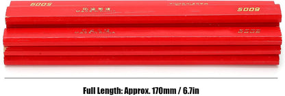 10Pcs Red Carpenter Pencils,170mm Flat Octagonal Carpentry Hard Construction Pencils, Wooden Lead Pencil, Flat Wooden Lead Carpenter for Wood Working Architect Marking(Red)