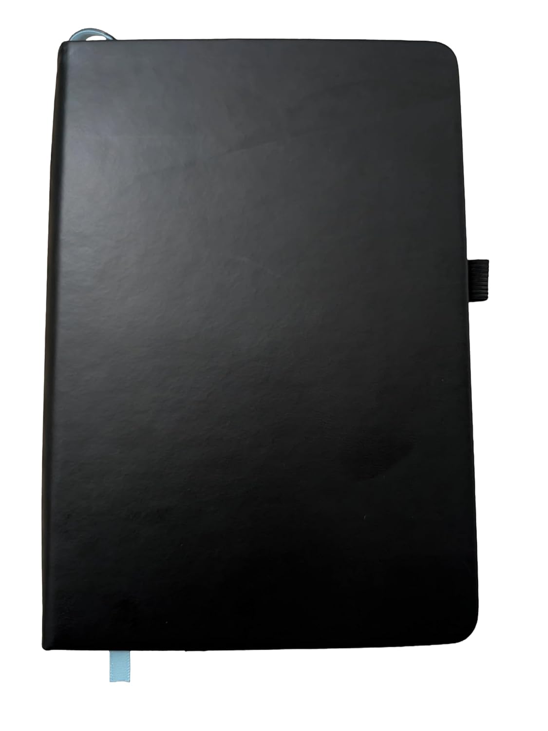 Classic Black A5 Hardcover Notebook - PU Leather Lined Journal for Men and Women - Professional Business Meeting Notepad for Work with Pen Loop, Elastic Closure and Ribbon Bookmark