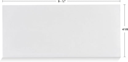 Aimoh 500#10 Security Self Seal Envelopes, Windowless, Premium Security Tint Pattern, Ultra Strong Quick Seal Closure, EnveGuard, Size 4-1/8 x 9-1/2", White, 24LB, 500 Count(34010)
