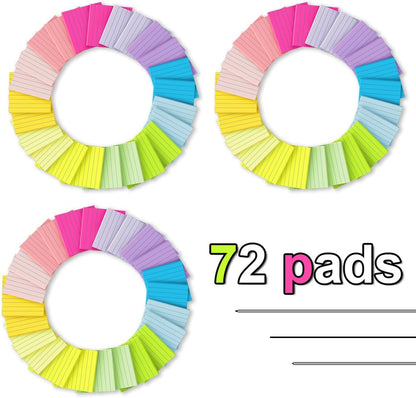 (24 Pack) Lined Sticky Notes 3x3 in,Notepads with Lines,Ruled Stickies Super Sticking Power,Office School Memo Note Pads Bright Colors,Post on Windows Doors,Recyclable,Easy to Write on