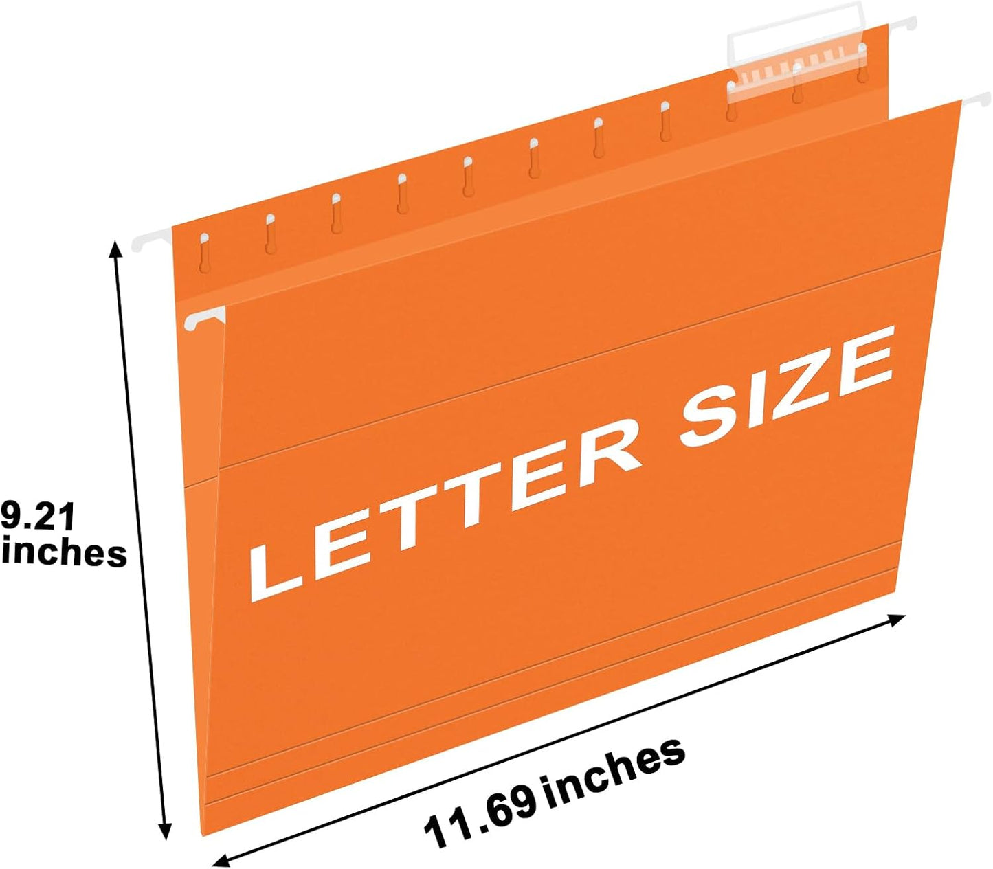 HERKKA Hanging File Folders, 30 Pack Reinforced Letter Size Hanging Folders, Designed for Bulky Files, Filing Cabinet, 1/5-Cut Adjustable Tabs (Blue)