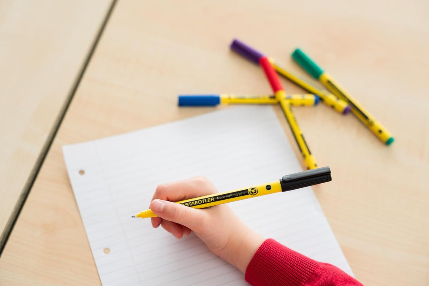 STAEDTLER 307 Noris Writing Pen - Handwriting Pens - 0.6mm Line Width - Ideal for School, Work, Office, etc (Blue)