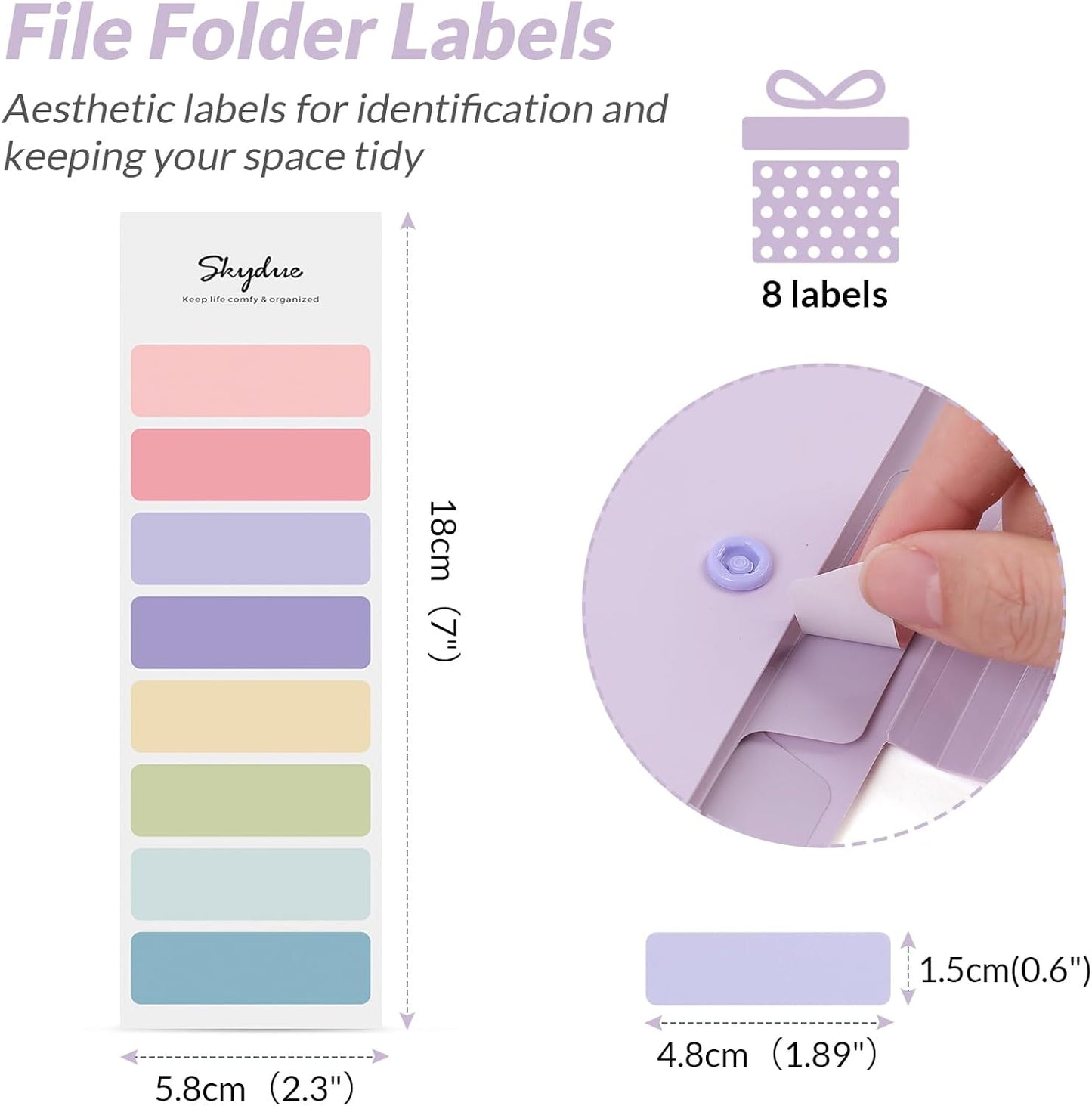SKYDUE Letter A4 Paper Expanding File Folder Pockets Accordion Document Organizer (Purple)