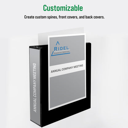 Office Essentials Economy View 3 Ring Binders, 3" Round Rings, 3.5" Spine, 460-Sheet Capacity, White Binders (4-Pack of 03148)