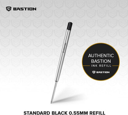 BASTION Pen Refill Ballpoint Blue | Replacement for All Bastion Bolt Action Pens | Standard Pen Ink Refills Cartridge (Blue 6 pc)