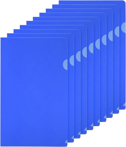 PATIKIL L Type Folders 50 Pack A4 Plastic File Project Pockets Clear Paper Document Jacket Sleeves for Office, Orange