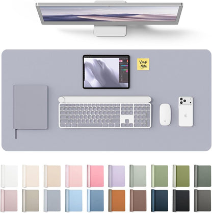 YSAGi Leather Office Desk Pad Protector, Large Mouse Pad, Non-Slip, PU Leather, Laptop Desk Blotter, Waterproof Writing Pad for Office and Home, Black, 23.6" x 13.8" - Colors B
