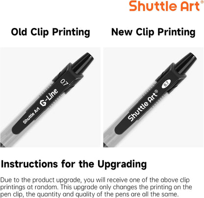 Shuttle Art Black Gel Pens, 100 Pack Retractable Medium Point Rollerball Gel Ink Pens Smooth Writing with Comfortable Grip for Office School Home Work