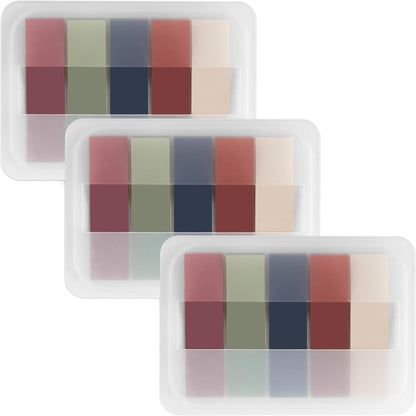 Essex Wares - 300 Pieces - Transparent Sticky Notes Tabs with Case - 5 Light Pastel Colors - 3 Cases - 1.8" x 0.4" - 60 Pieces - Pop Up Index Tabs - Book Flags for Annotating - Book Sticky Tabs