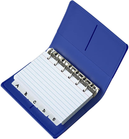 3x5 Lined Index Cards with Ring Binder Holder and Dividers, 100 Note Cards, Green