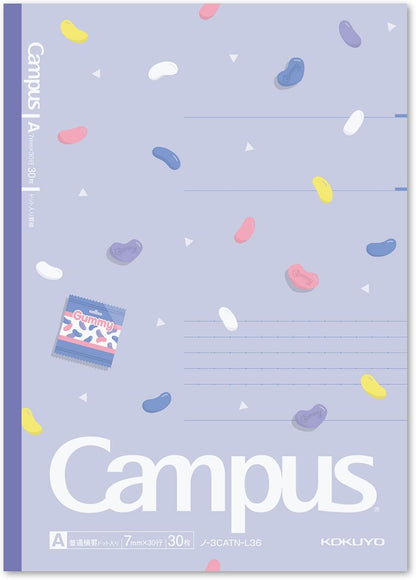 KOKUYO Composition Notebooks, 5 Pack Campus Semi-B5 Comp Book with Dot B 6mm Ruled, 30 Sheets, School Lined Notebook in Shear Stone, Journal Notebook for Women Work Study Note Taking(NO-GS3CWBT-L1X5)