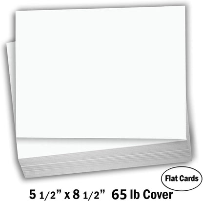 Hamilco Blank Index Cards 6" x 9" Card Stock 65lb Cover White Cardstock Paper - 100 Pack