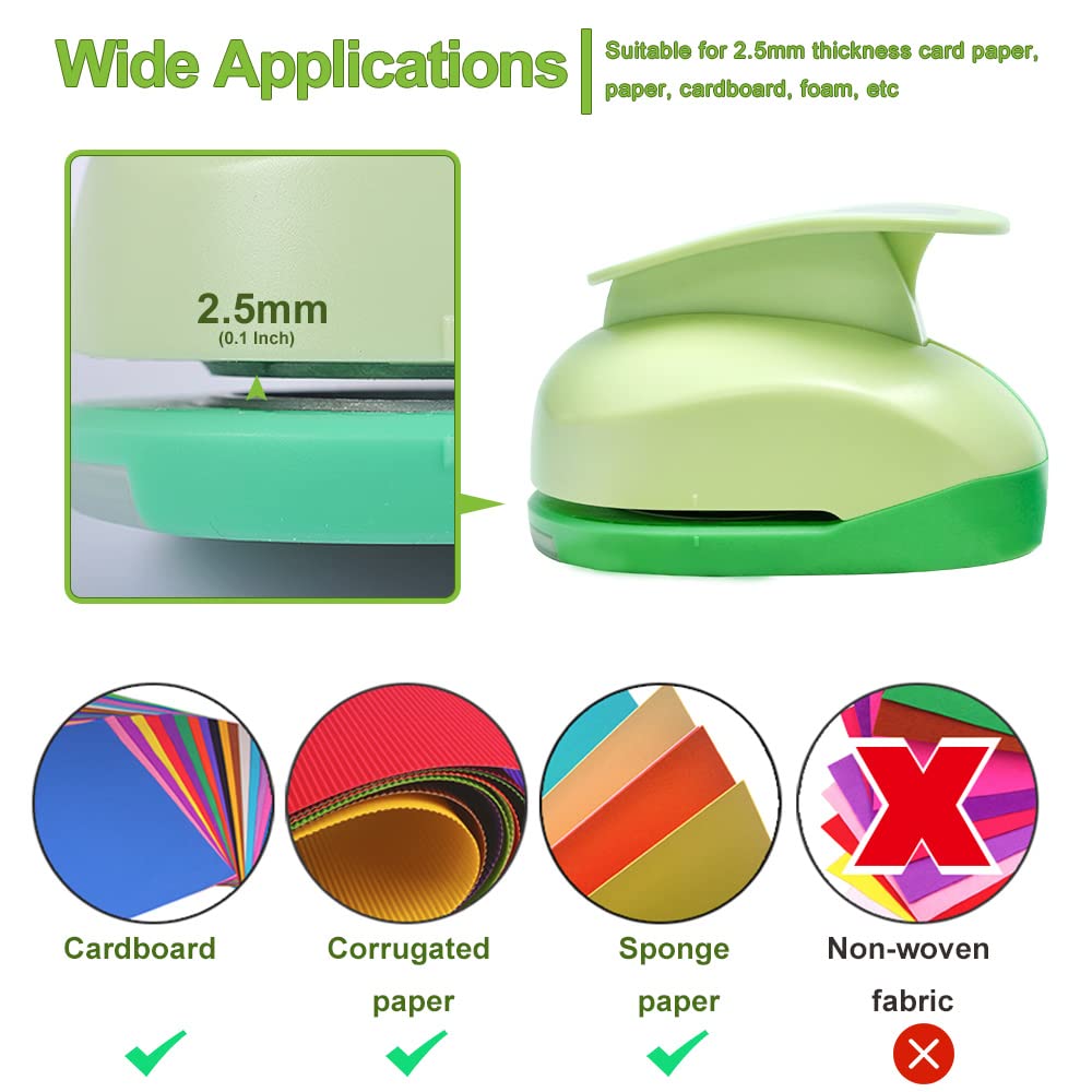 UCEC 2 Inch Circle Punch, Paper Punch, 2 Inch Hole Punch, Circle Hole Punch Cutters for Paper Crafts DIY Handmade Crafting Scrapbook Tools Cards Arts Fun Projects