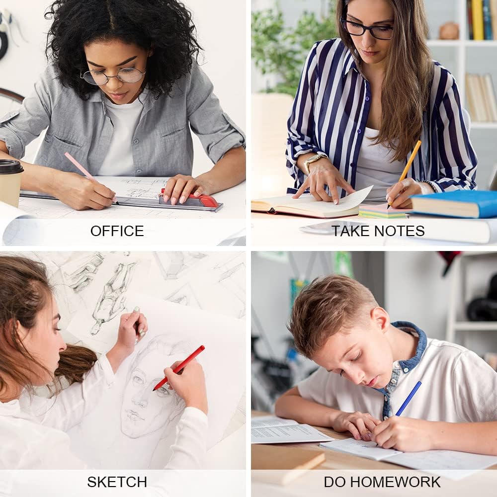 AUAUY 20PCS Inkless Pencil Replaceable Refill, Infinite Pencil Replaceable Graphite Nib, Graphite Nib Metal Inkless, Everlasting Pencils Replacement Head for Writing Drawing Office School Supplies