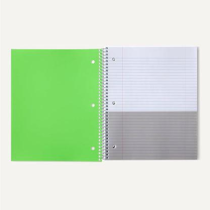Amazon Basics 4x4 Graph Ruled Spiral Notebook, Poly Cover, 100 Sheets, 9" x 11", Coral, 3 pack