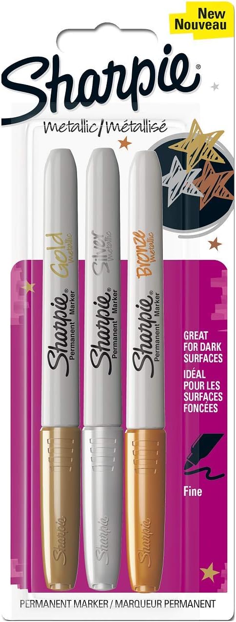 Sharpie Metallic Permanent Markers | Fine Point for Bold Details | Gold | 1 Marker Pen