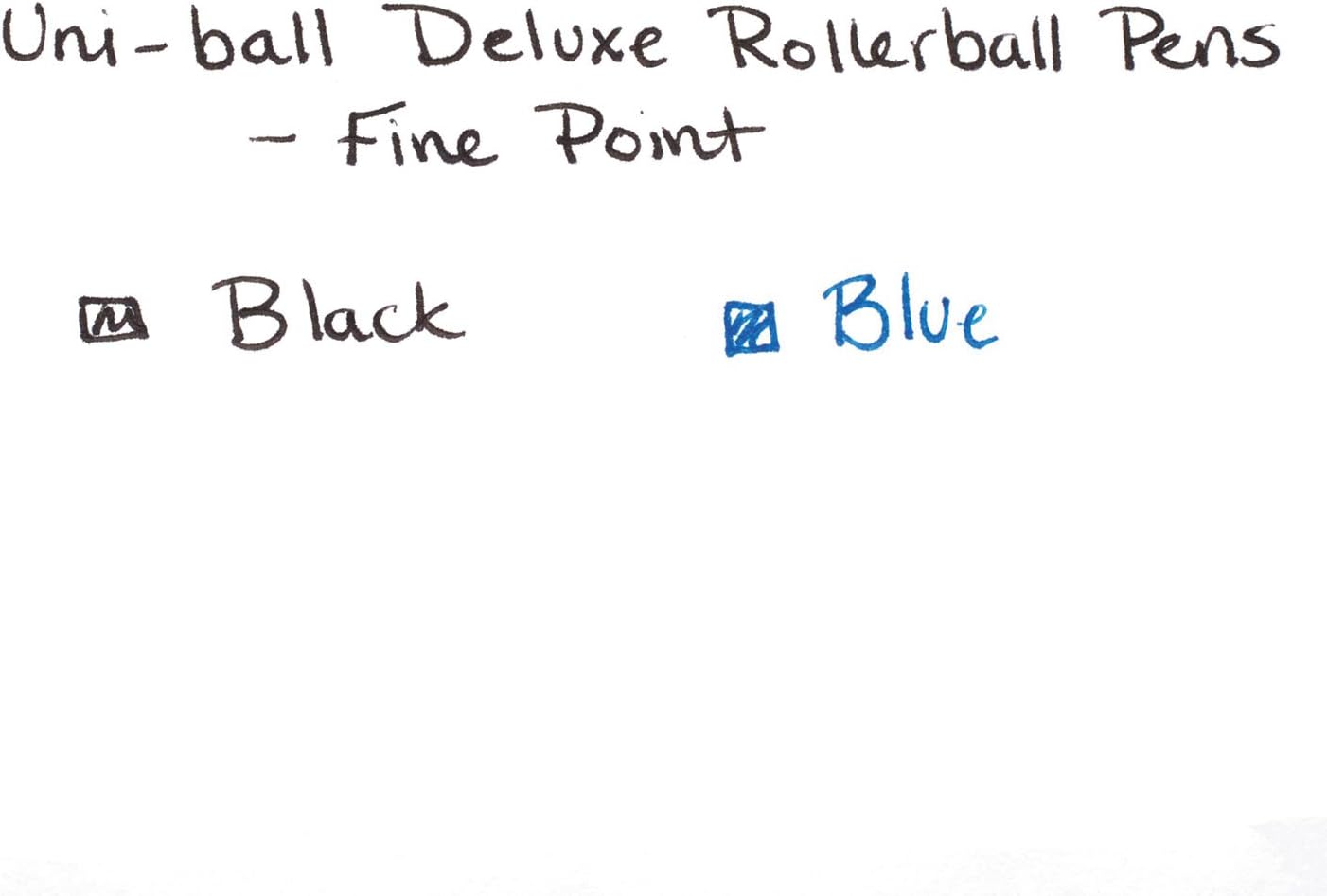 uni-ball 60053 Deluxe Roller Ball Stick Waterproof Pen Blue Ink Fine Dozen