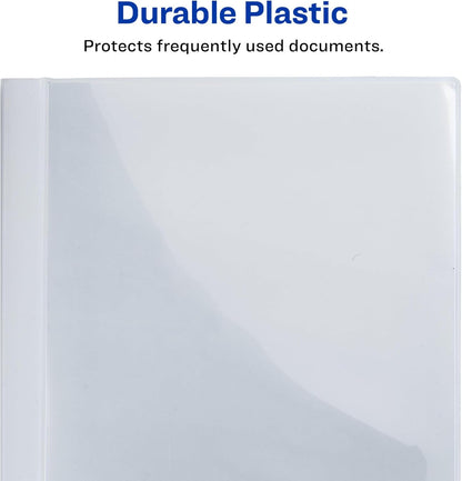 Avery Classic Presentation Book, Clear Front Window for Title Page, 12 Non-stick Pages, 1 White Book (47671)