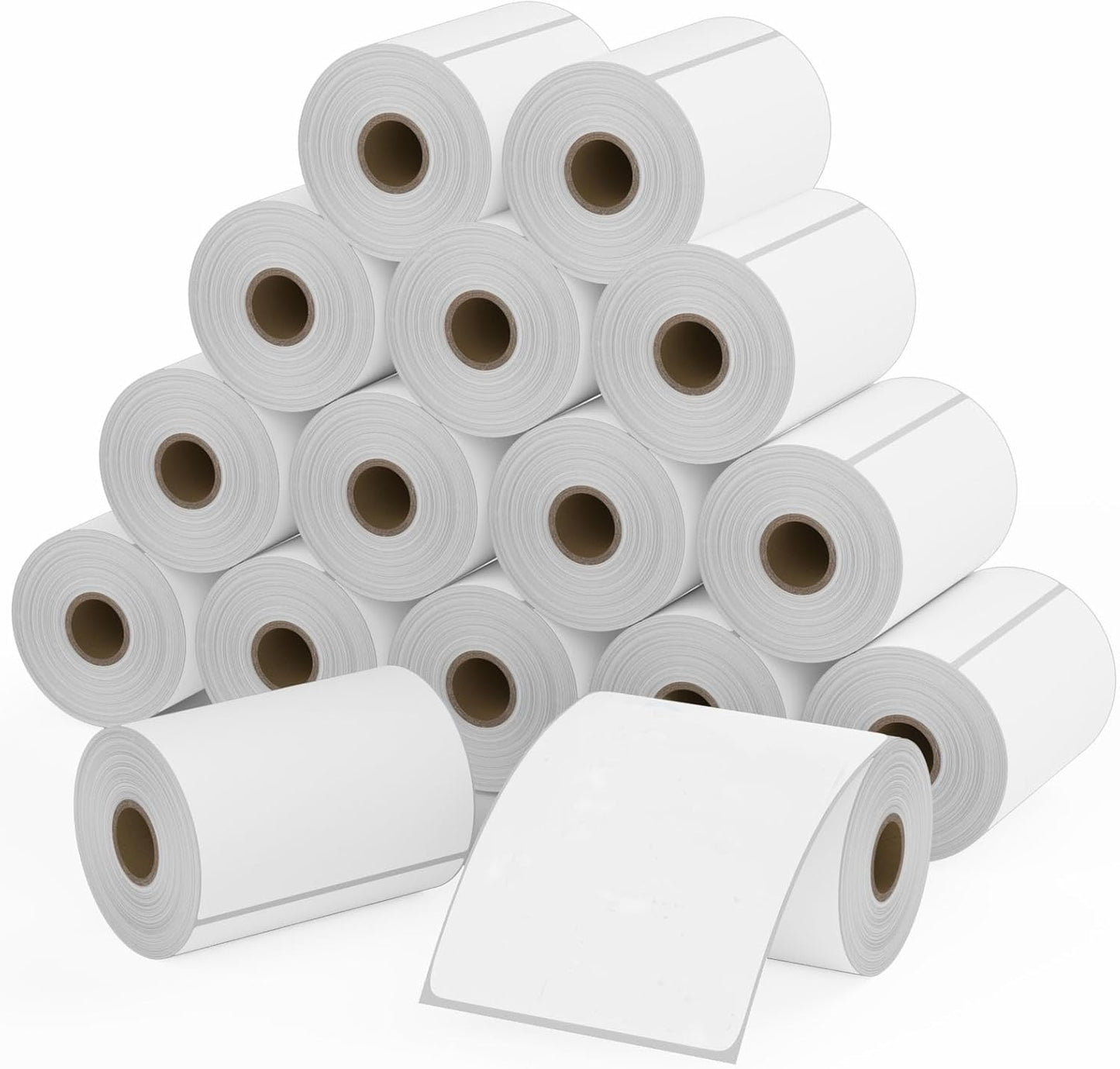 9527 Product Fanfold 4 x 6 Direct Thermal Labels White Perforated Shipping Labels, 500pcs per Stack,1 Stack