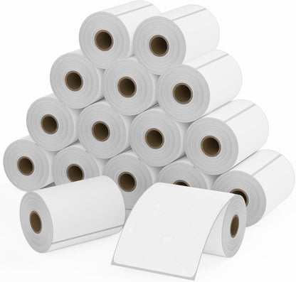 9527 Product Fanfold 4 x 6 Direct Thermal Labels White Perforated Shipping Labels, 500pcs per Stack,1 Stack