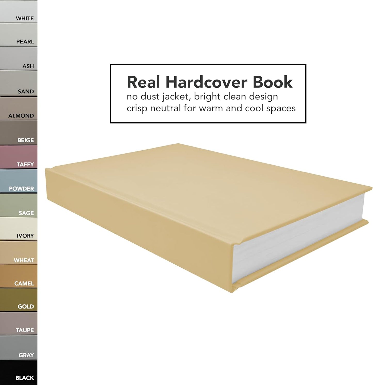CovoBook™ Blank Hardcover | Premium Sketchbook Journal Guest Book | Photo Prop Home Decor (Black, Size 9)