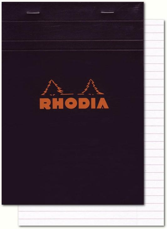 Rhodia Notepad, No18 A4, Lined - White, 8 1/4"" x 11 3/4""" (18601C)