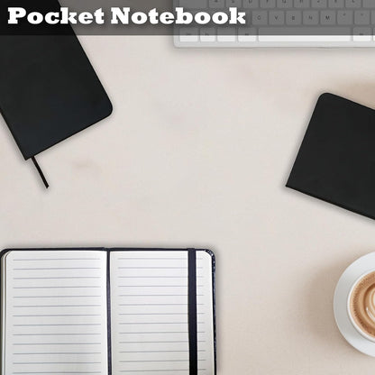 TUZAA 2 Pack Notebook Journal, 160 Pages Pocket Notepad with Waterproof Cover, Mini Memo Pads for Home, School, College, Office, Work, Travel (Brown)